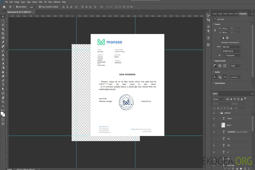 Royaume , Uni , Monese , reference template